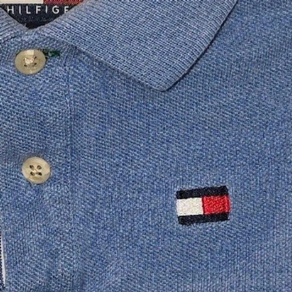 Tommy Hilfiger Boys Blue Short Sleeve Pique‎ Polo Shirt Size 3T Logo Cotton